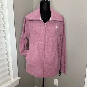 NWT Adidas women’s heather fleece full zip golf jacket size large